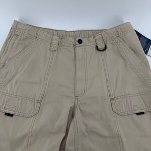 Wrangler Hiker Shorts Mens 34 Tan Solid Canvas Comfort Waist NW941SS